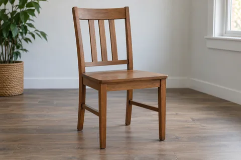 Plain sturdy chair with four flat feet on a level floor.
